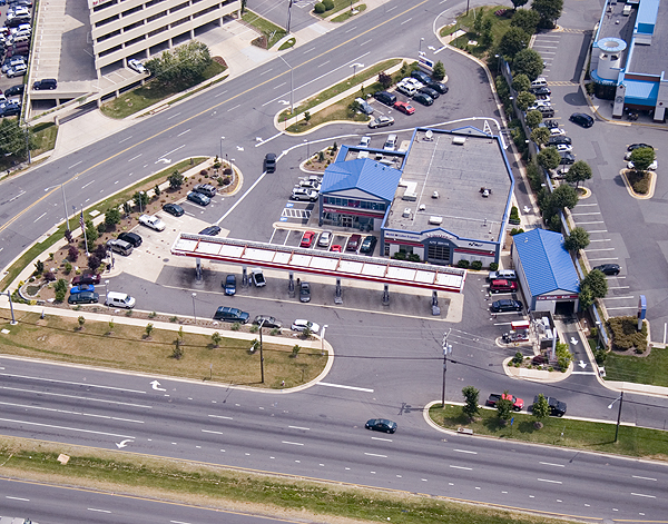 Aerial Photo of Schmitz Service Station, 1999, Tysons Corner
